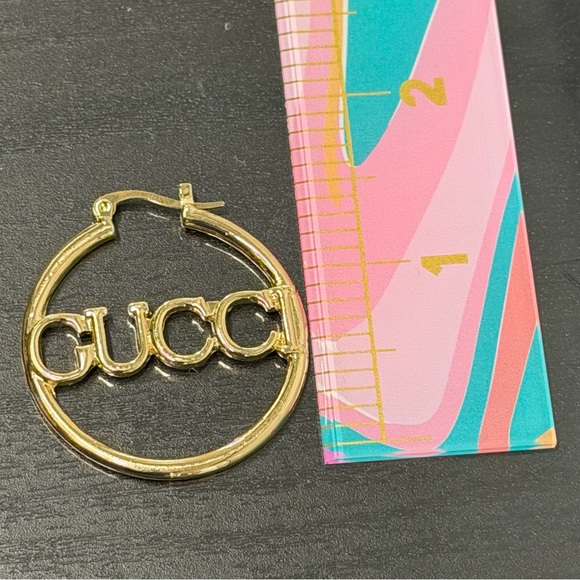 Gold Hoops - Picture 3 of 3